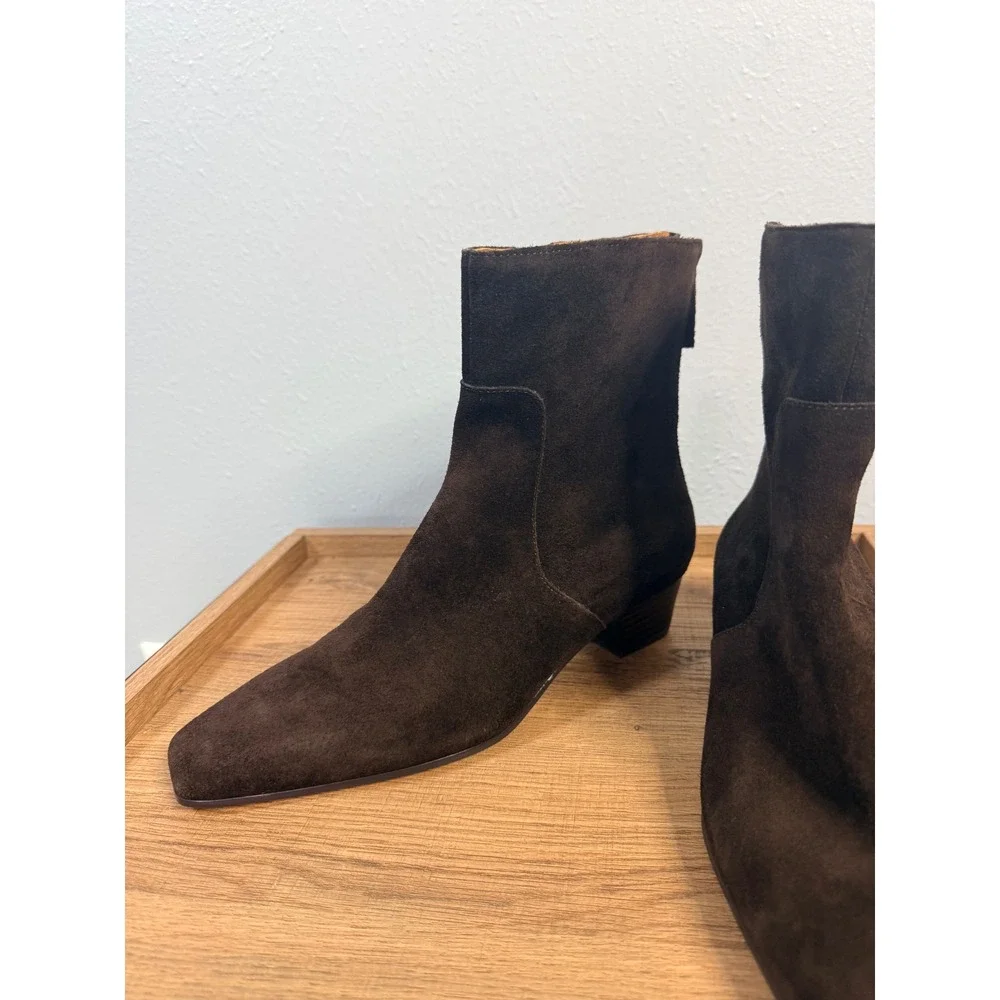 Madewell The Lexie Ankle Boot Dark Carob Brown‎ Size 6.5